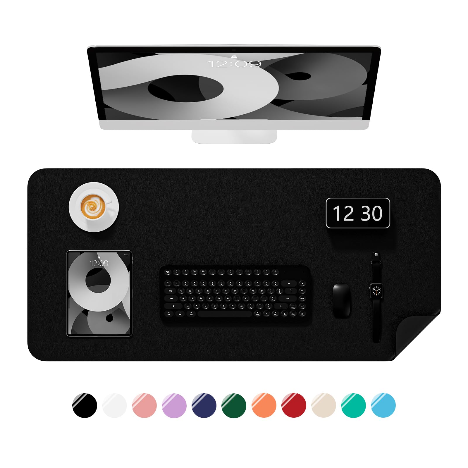 Premium PU Leather Desk Pad - 23.6