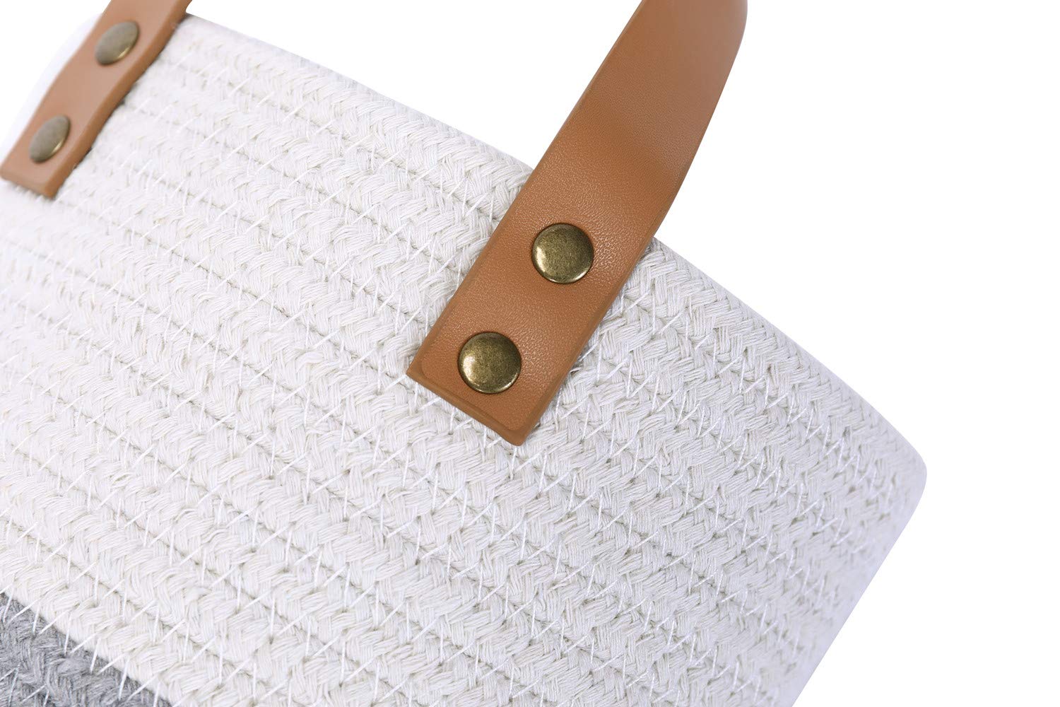 2-Pack Small Hanging Basket - Cotton Rope Wall Basket with Handle for Home Storage, 6