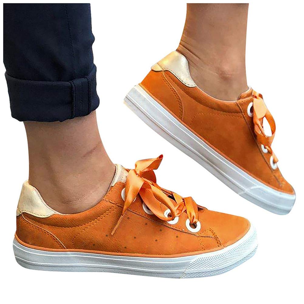 Gibobby Women's Slip-On Walking Sneakers - Breathable Perforated Loafers with Lace-Up Design for Comfort & Style - Perfect for Casual Wear, Work, Travel & Daily Walking