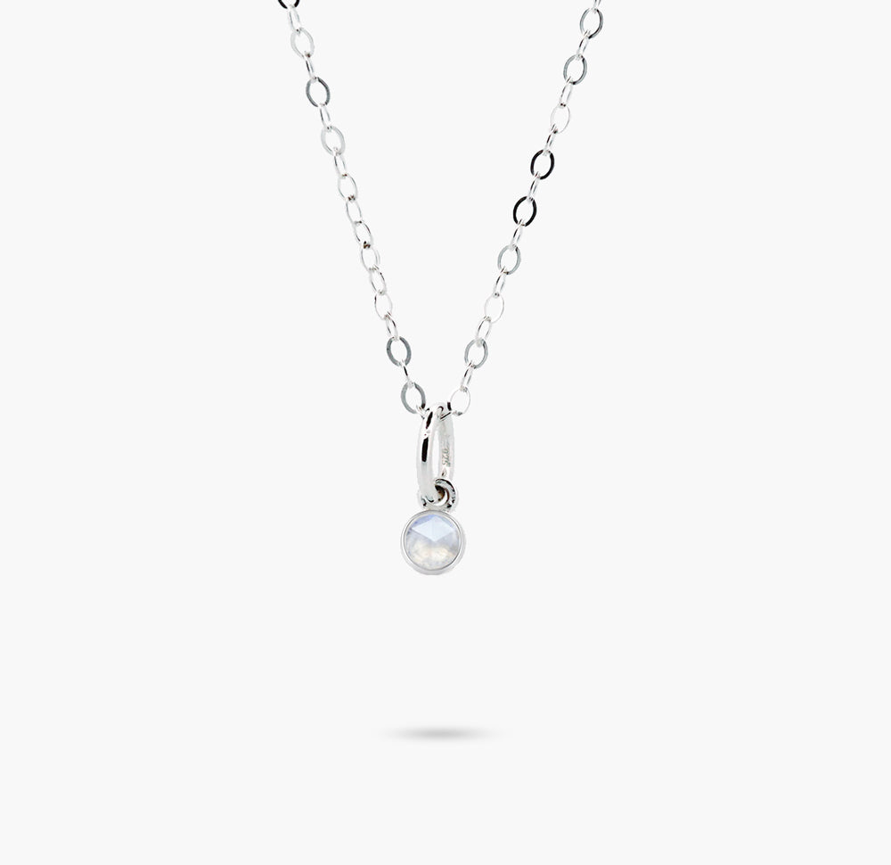 Moonstone Bezel Set Necklace for Women - Elegant Celebration Jewelry Gift for Birthday, Anniversary & Special Occasions