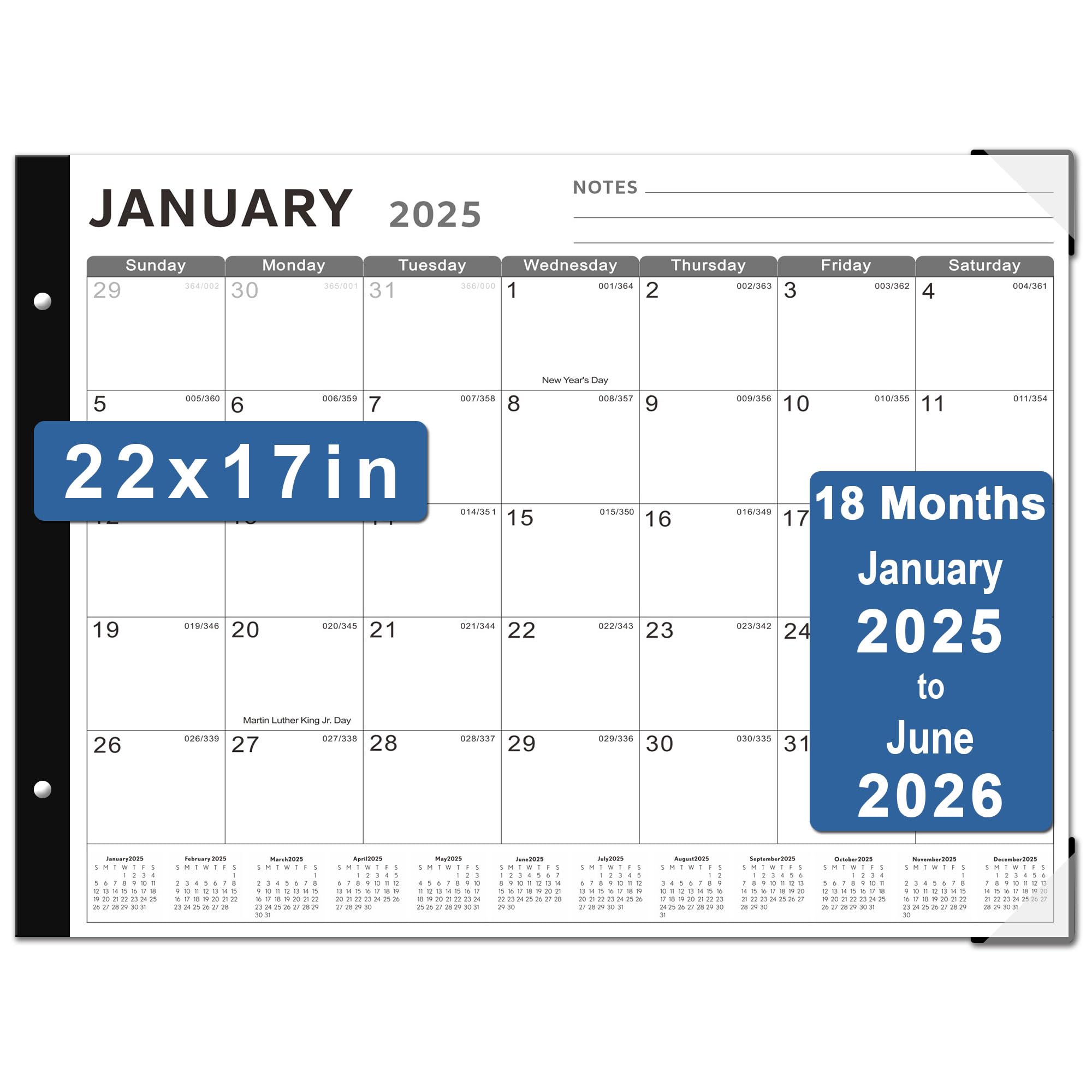KOPEESY 2025-2026 18-Month Large Desk Calendar (Jan 2025 - Jun 2026) | 22