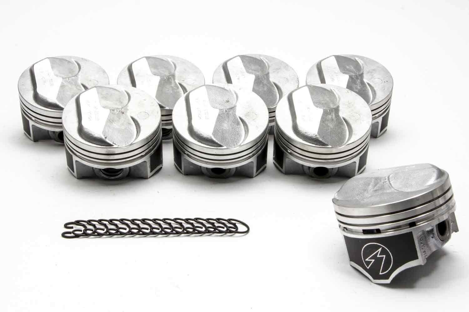 SPEED PRO Hypereutectic 30cc Dome Pistons with MOLY Rings Kit for Chevy Big Block 454 7.4L STD - High Performance Engine Upgrade for Racing, Towing & Street Use