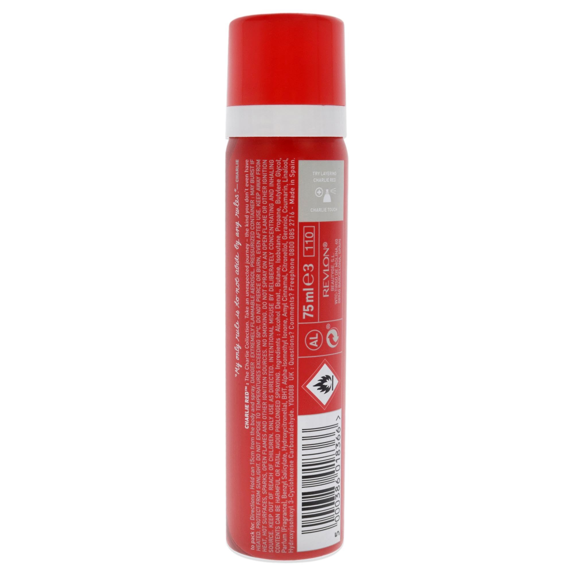 Charlie Red Body Spray for Women & Men - 75ml Long-Lasting Fragrance - Fresh & Floral Scent - Perfect for Daily Use, Gym, Office & Date Night
