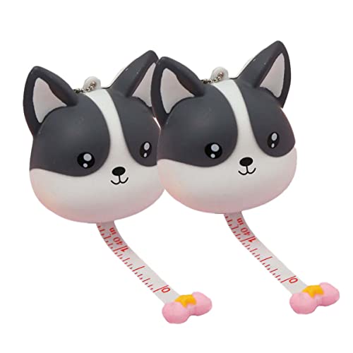 SOIMISS 2pcs Cute Dog Tape Measure Keychain - Retractable Measuring Tape Key Pendant with Puppy Charms for DIY Crafts, Sewing & Tailoring | Perfect Gift for Dog Lovers & Pet Owners