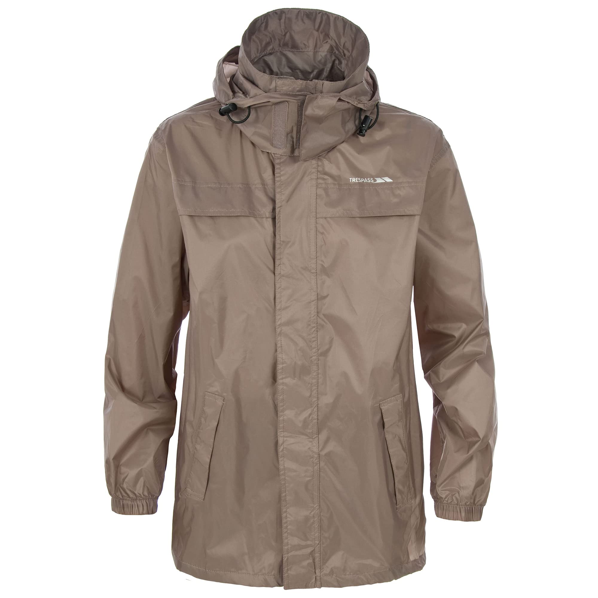 Trespass Packa P-Way Jacket - Waterproof & Windproof Outdoor Jacket for Hiking, Camping & Travel - Lightweight & Breathable Raincoat for Men & Women