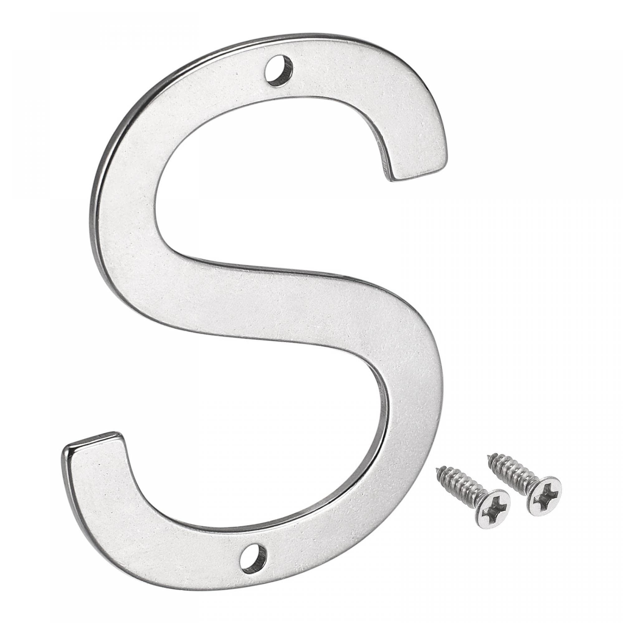 uxcell 1.97 Inch Polished Stainless Steel Letter S - House Mailbox, Hotel Address & Door Sign - Durable Outdoor Decoration for Home, Business & Property Identification