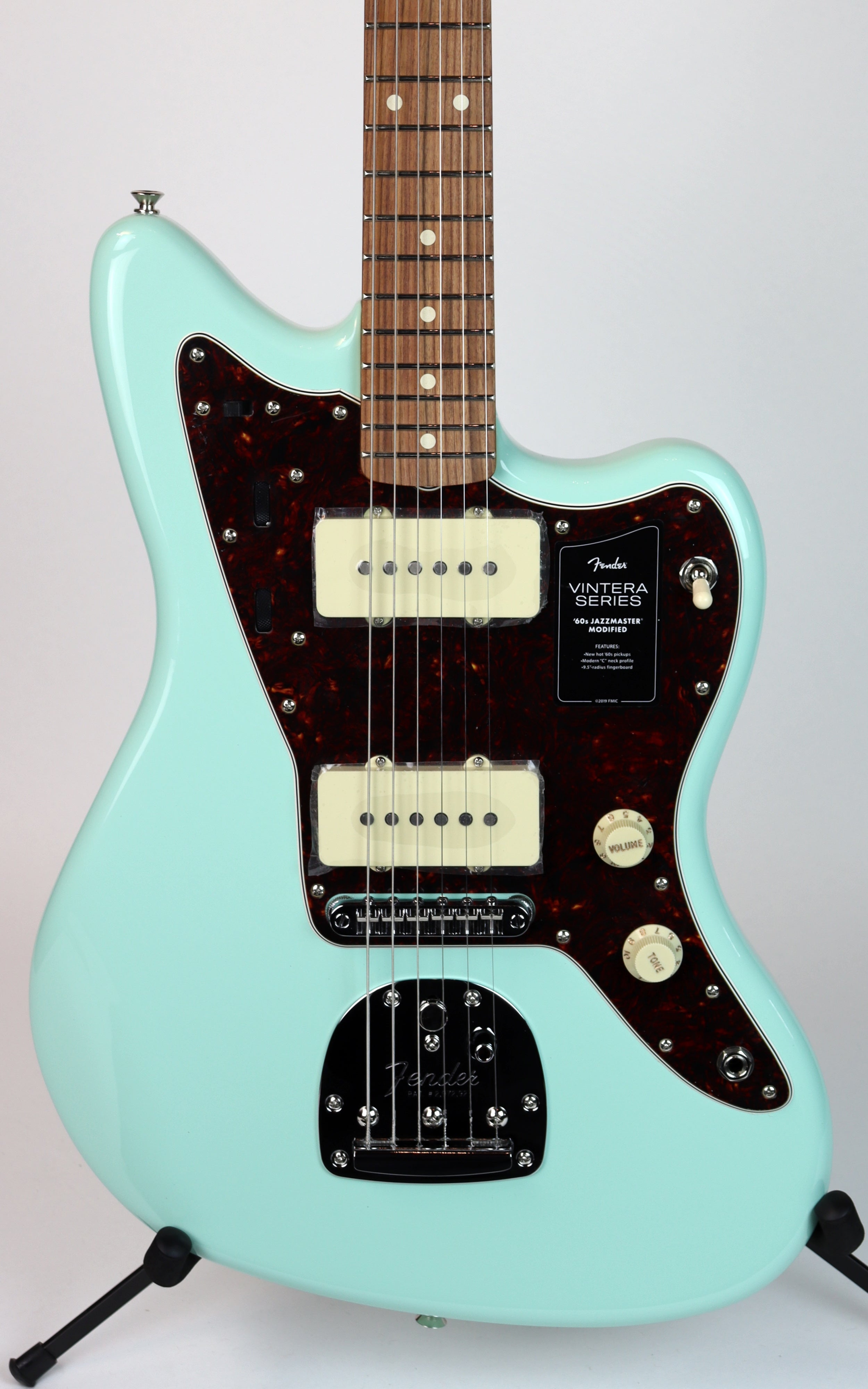 Fender Vintera '60s Jazzmaster Modified Electric Guitar in Surf Green - Perfect for Surf Rock, Indie & Alternative Music Performances