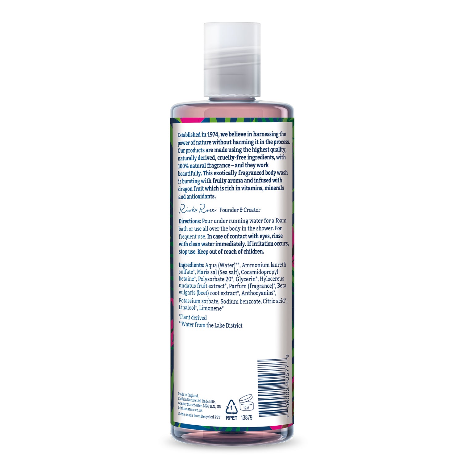 Organic Dragon Fruit Body Wash for Glowing Skin - Hydrating & Nourishing Shower Gel with Vitamin C - Perfect for Dry, Sensitive Skin & Daily Skincare Routine
