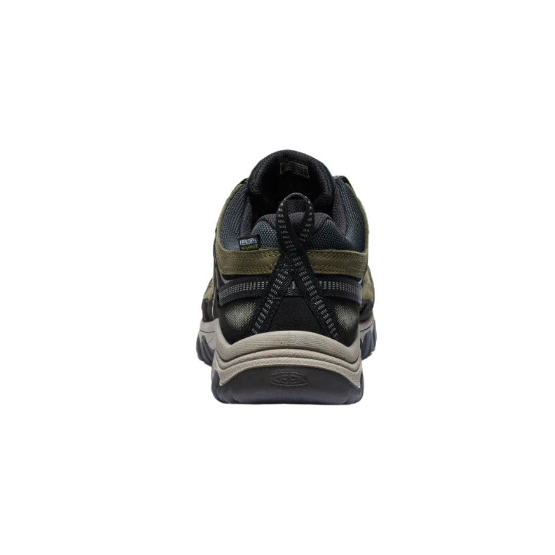 Men's KEEN Targhee IV Waterproof Hiking Boots - Dark Olive/Gold Flame (Regular Width) for Outdoor Trekking & Trail Adventures