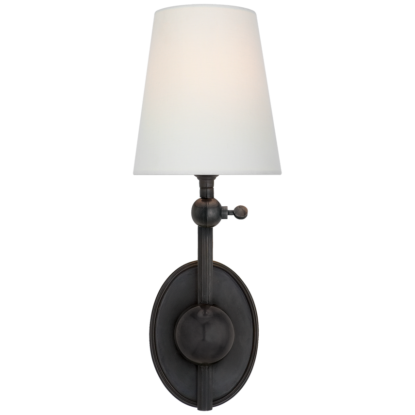 Adrian Pivoting Wall Sconce in Bronze - Adjustable Modern Lighting for Living Room, Bedroom, or Hallway