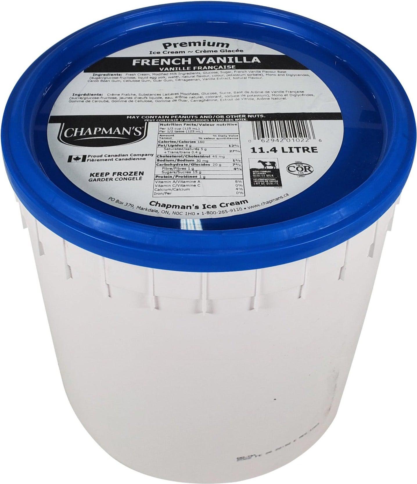 Chapman's Premium French Vanilla Ice Cream - Rich & Creamy Frozen Dessert for Parties, Desserts & Family Treats