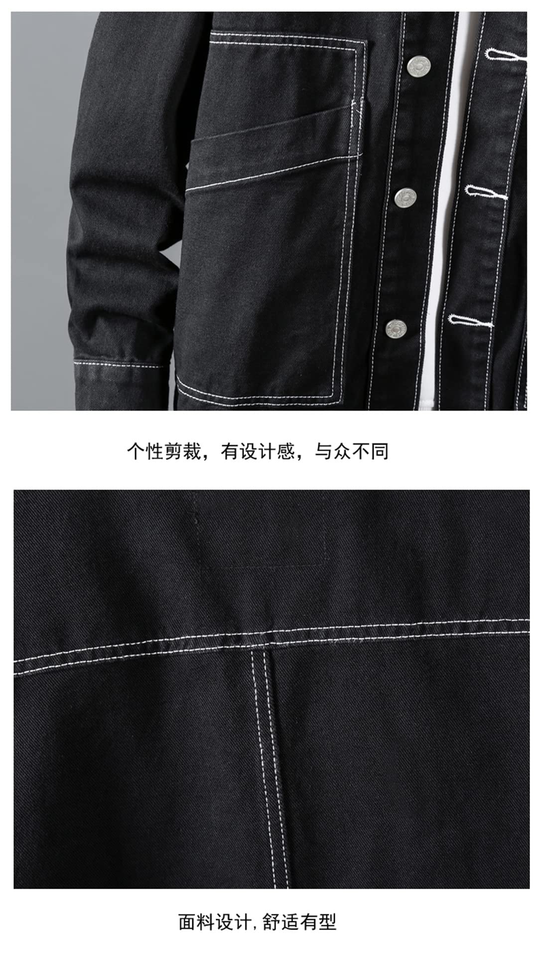 Men's Korean Style Denim Bomber Jacket - 2022 New Spring & Autumn Fashion Jacket for Men | Lightweight Casual Outerwear for Daily Wear, Street Style & Night Out