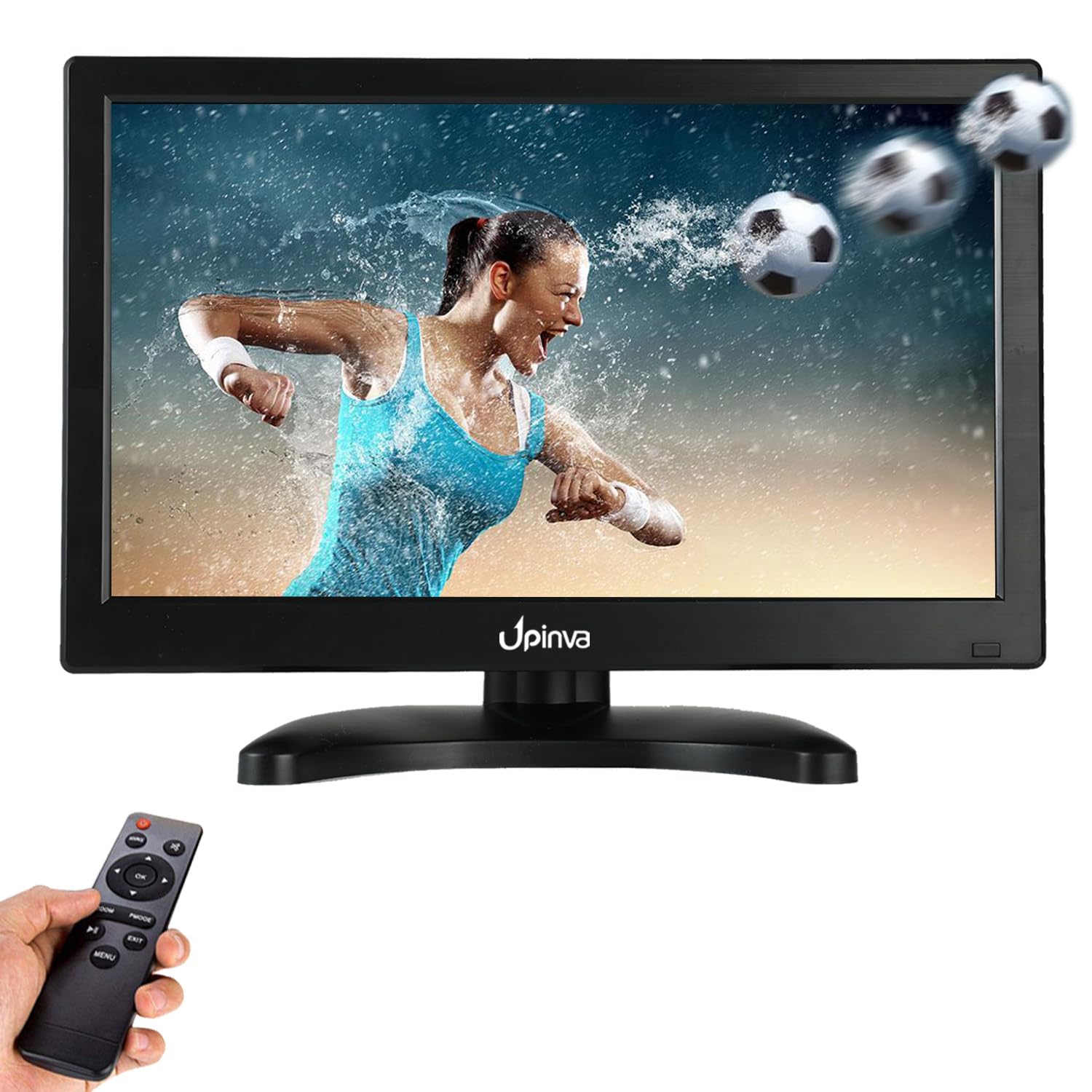 Upinva 11.6 Inch CCTV Security Monitor - Full HD 1920x1080 Resolution, HDMI/AV/BNC/VGA/USB Inputs for Surveillance Cameras & Computer Display - Ideal for Home Security Systems & Business Monitoring