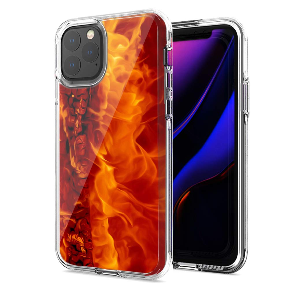 Fire Design Double Layer Shockproof Case for Apple iPhone 12 Pro Max - Slim Protective Cover with Anti-Scratch & Anti-Fingerprint (Perfect for Daily Use, Outdoor Activities & Travel)