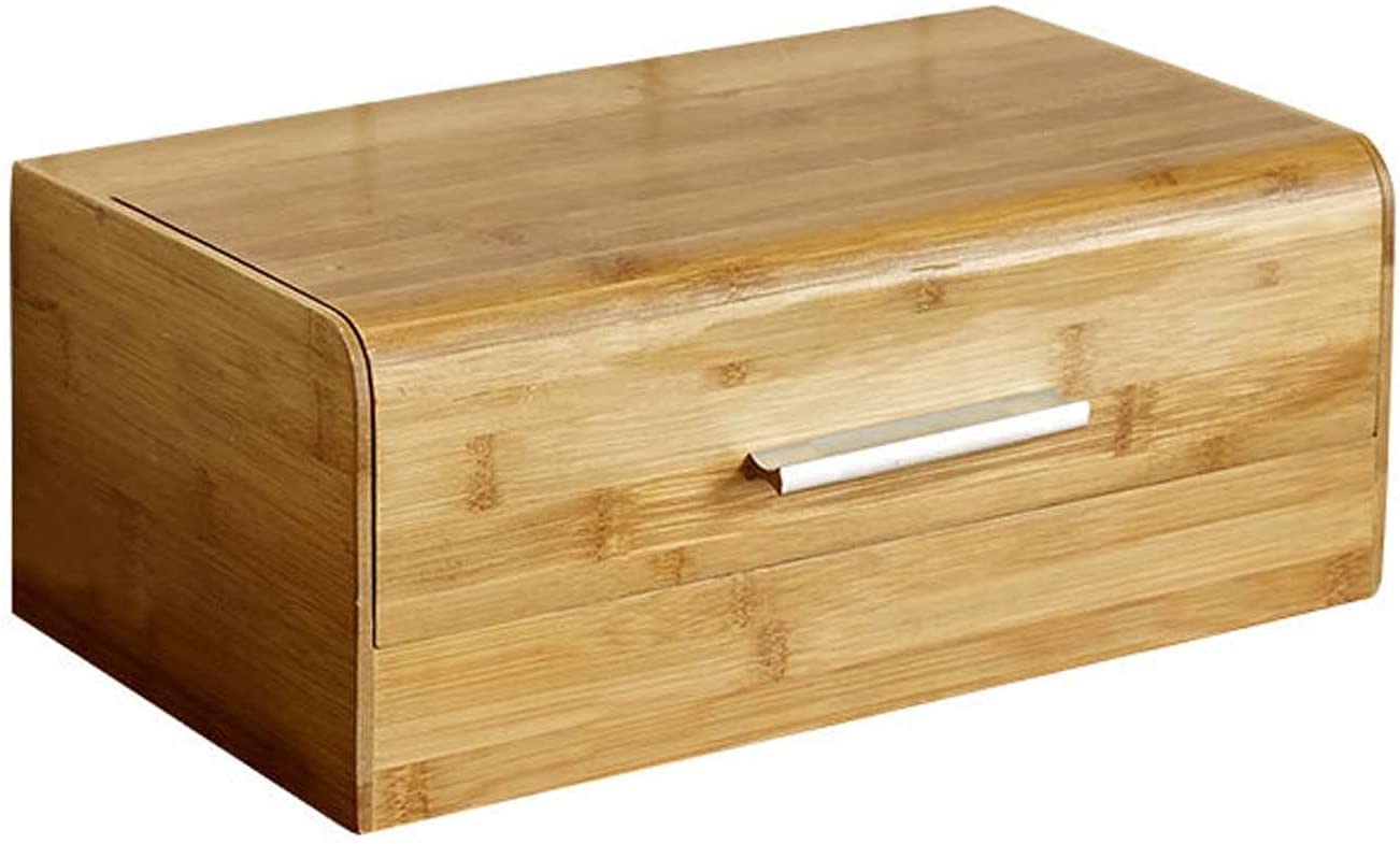 Wooden Bread Storage Box - Natural Wood Bread Container for Kitchen Countertop | Multifunctional Bread Bucket for Fresh Loaf Storage | Perfect for Home, Bakery, and Restaurant Use