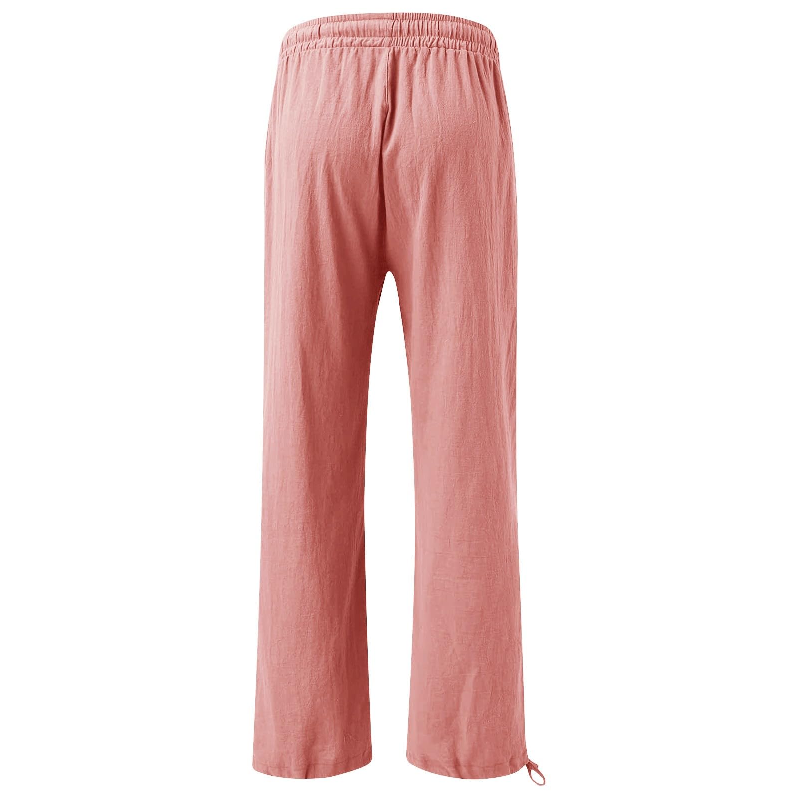 2024 Women's Summer Cotton Casual Pants - Loose Fit Comfortable Elastic Waist Work Pants | Trendy Office & Outdoor Wear