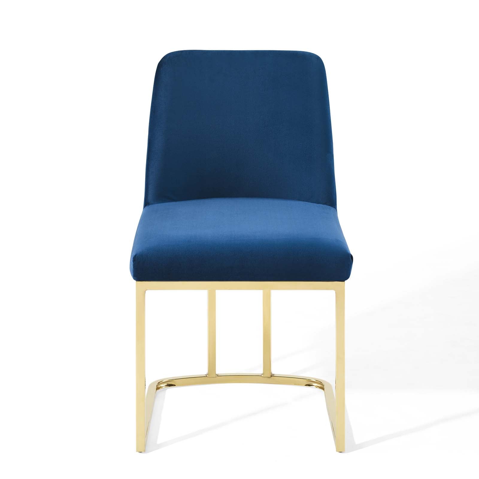 Velvet Dining Side Chair - Premium Sled Base Design for Enhanced Comfort & Style - Perfect for Dining Rooms, Kitchens & Home Offices
