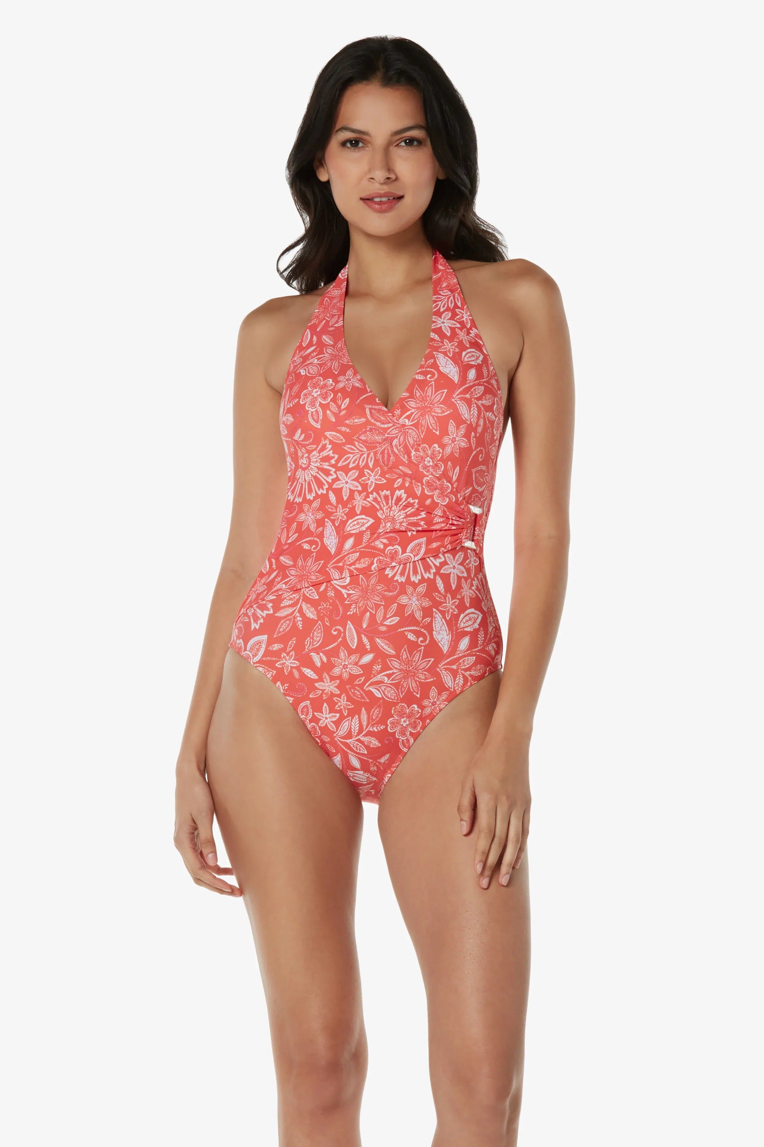 Gigi Floral Shell Wrap One Piece Swimsuit - Stylish Beach Cover Up for Women | Perfect for Poolside, Vacation & Summer Outfits