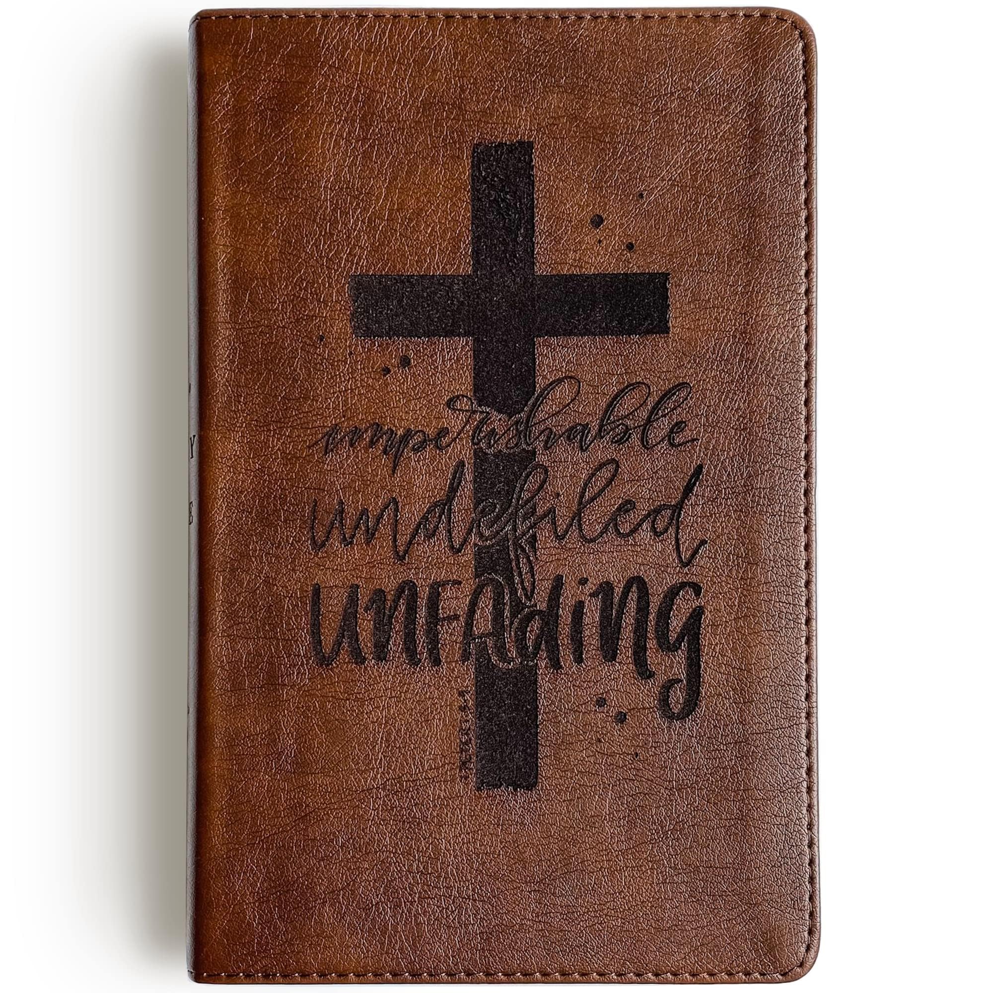 ESV Concise Study Bible - Hand Lettered & Laser Engraved Christian Bible for Wedding, Baptism, Graduation & Birthday Gifts | Perfect for Church, Bible Study & Personal Devotion