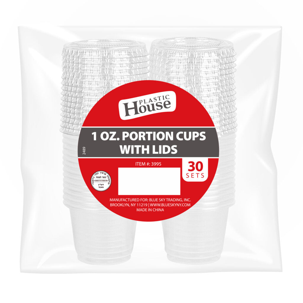 1 oz Clear Plastic Soufflé Portion Cups with Lids - Disposable Condiment Containers for Desserts, Sauces, Dips & Meal Prep - Perfect for Catering, Restaurants & Home Use