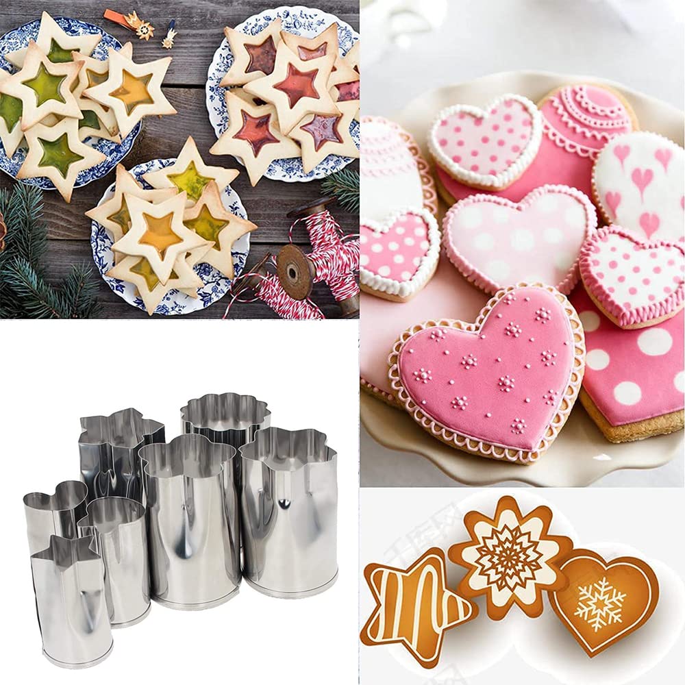 Utoolmart 8-in-1 Non-Stick Cake Baking Mold Set - Cookie Cutter & Decorating Tools for Pastry, Dough, Donuts, Clay - Perfect for Home Baking, Party Treats & DIY Crafts