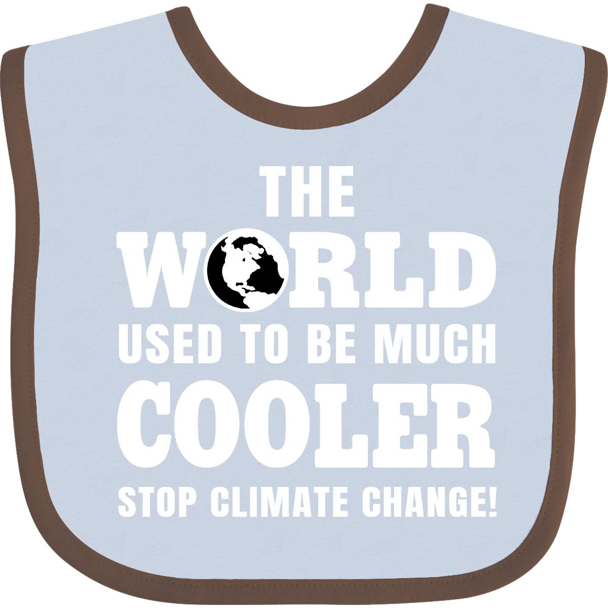 Inktastic Climate Change Baby Bib - Eco-Friendly for Daily Use