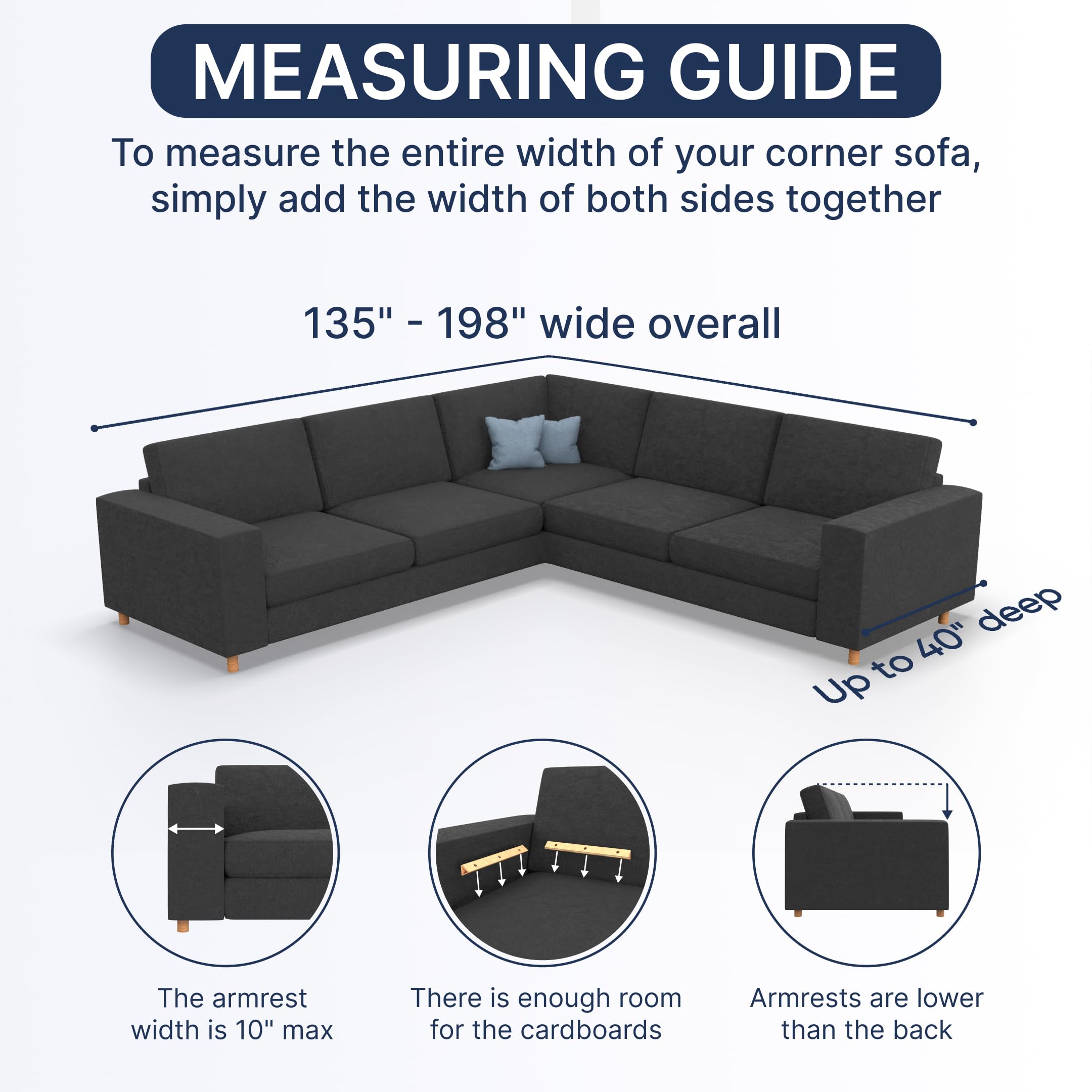 PAULATO BY GA.I.CO. Extra Large L-Shape Corner Sectional Couch Cover - Washable Polyester Sofa Slipcover - 1-Piece Form Fit Furniture Protector - Microfiber - Teal - Perfect for Living Room, Family Room & Home Theater Protection
