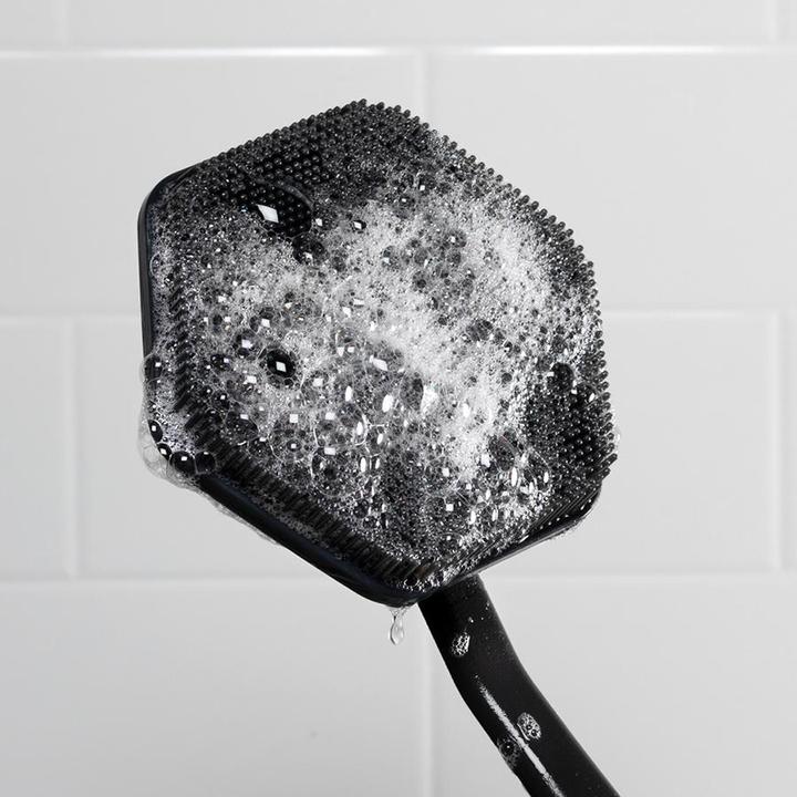 TOOLETRIES Premium Charcoal Back Scrubber - Exfoliating Bath Brush for Deep Cleansing & Skin Renewal - Perfect for Shower, Spa & Relaxation at Home