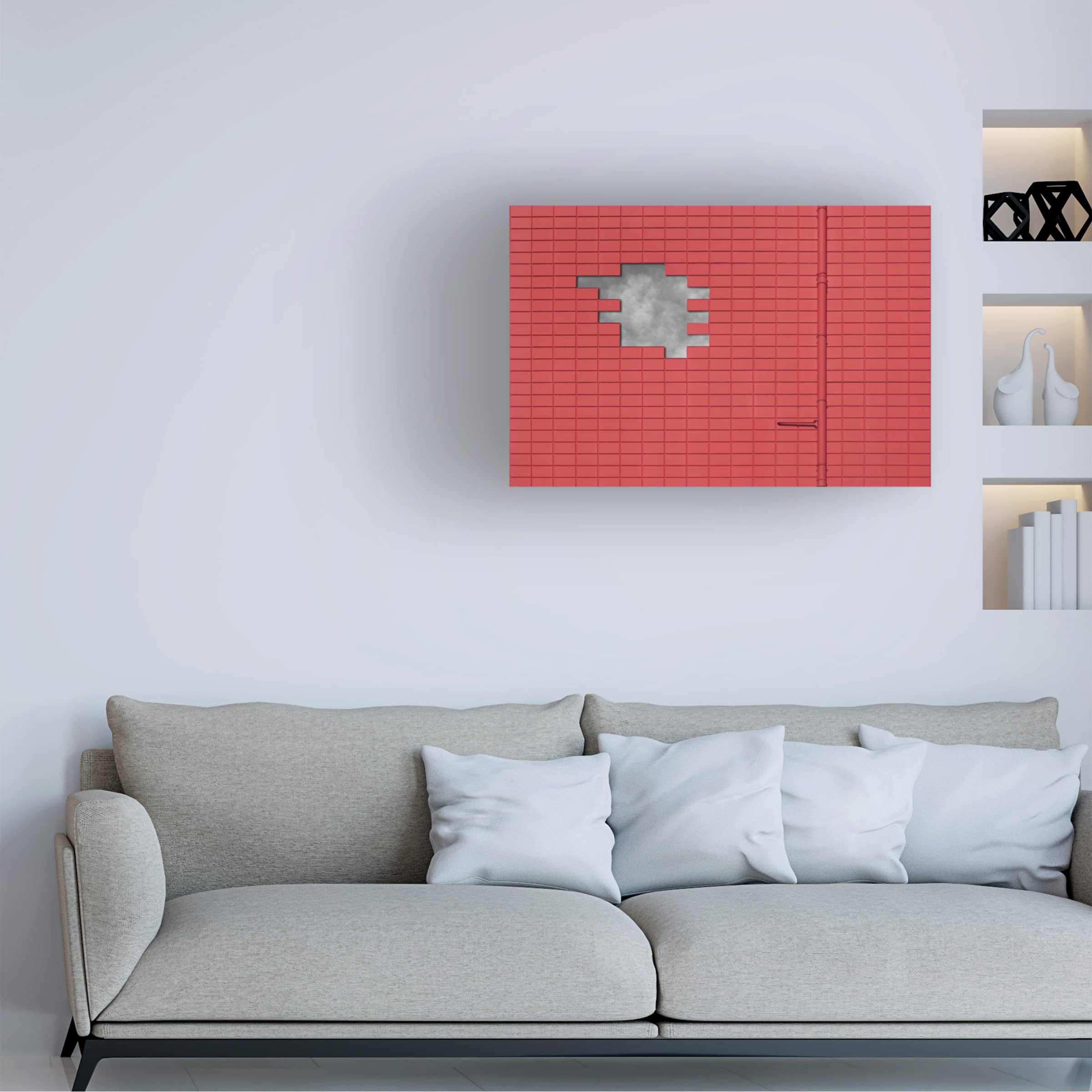 Trademark Fine Art 'A Break In The Wall' Canvas Wall Art Print by Theo Luycx - Modern Abstract Painting for Living Room, Bedroom & Office Decor