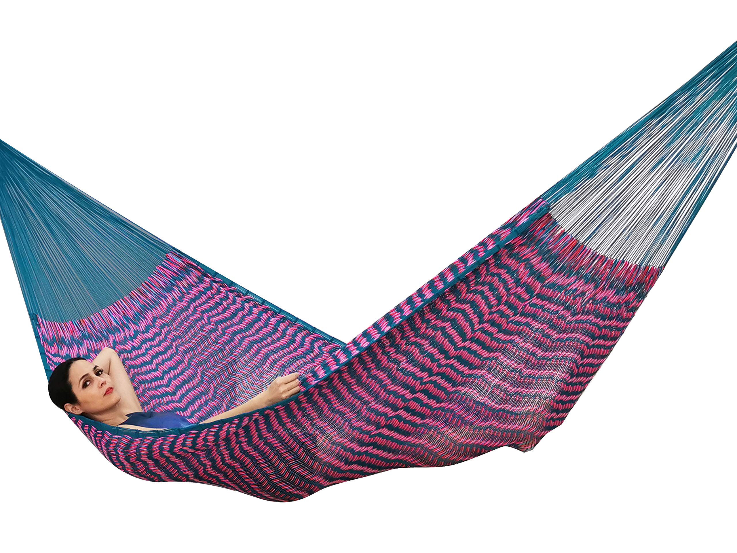 Traditional Mayan Piñata Hammock - Medium Size with Thick Nylon Thread for Outdoor Relaxation & Backyard Lounging