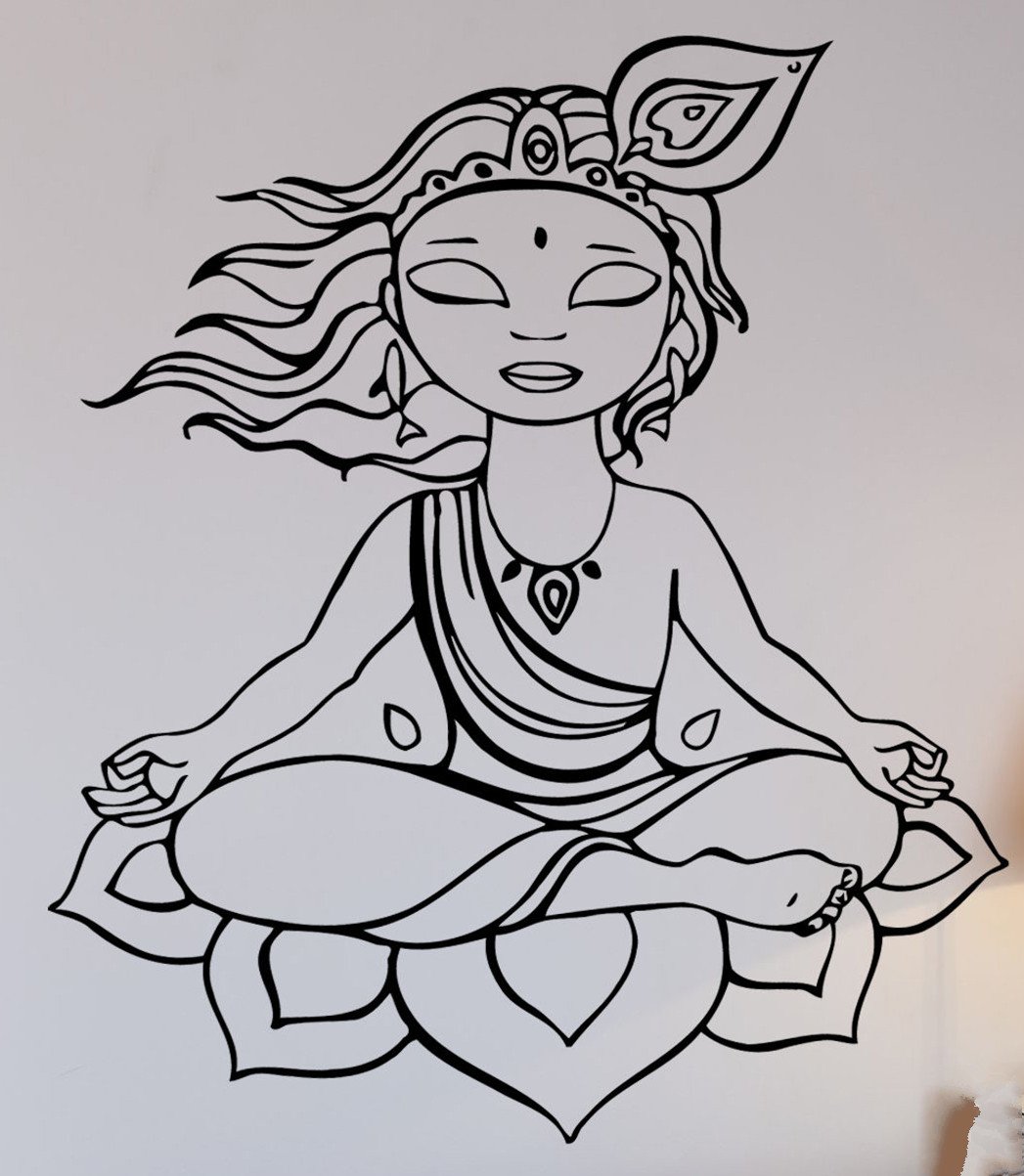 Custom Wooden Rubber Stamp - Yoga Buddha Buddhism Om Zen Design for DIY Crafts, Letters, and Diary | Perfect for Address Stamps, Scrapbooking & Handmade Card Making