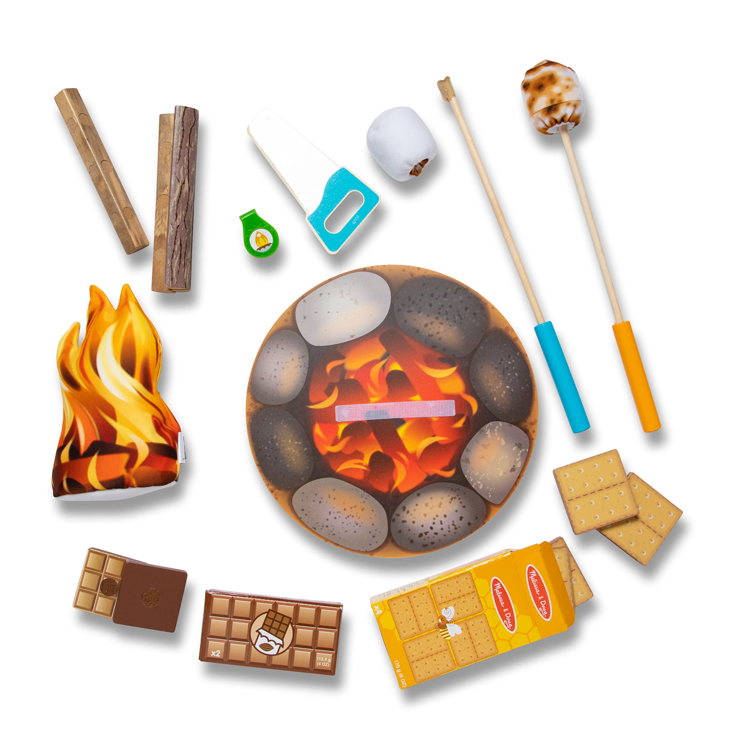 Melissa & Doug Let's Explore Campfire S'Mores Play Set - Pretend Play Toy for Kids Ages 3+ | Outdoor Camping & Indoor Imaginative Play