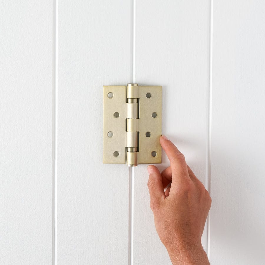 Single Door Butt Hinge - Warm Brushed Nickel Finish for Interior/Exterior Doors | Durable Cabinet & Furniture Hardware