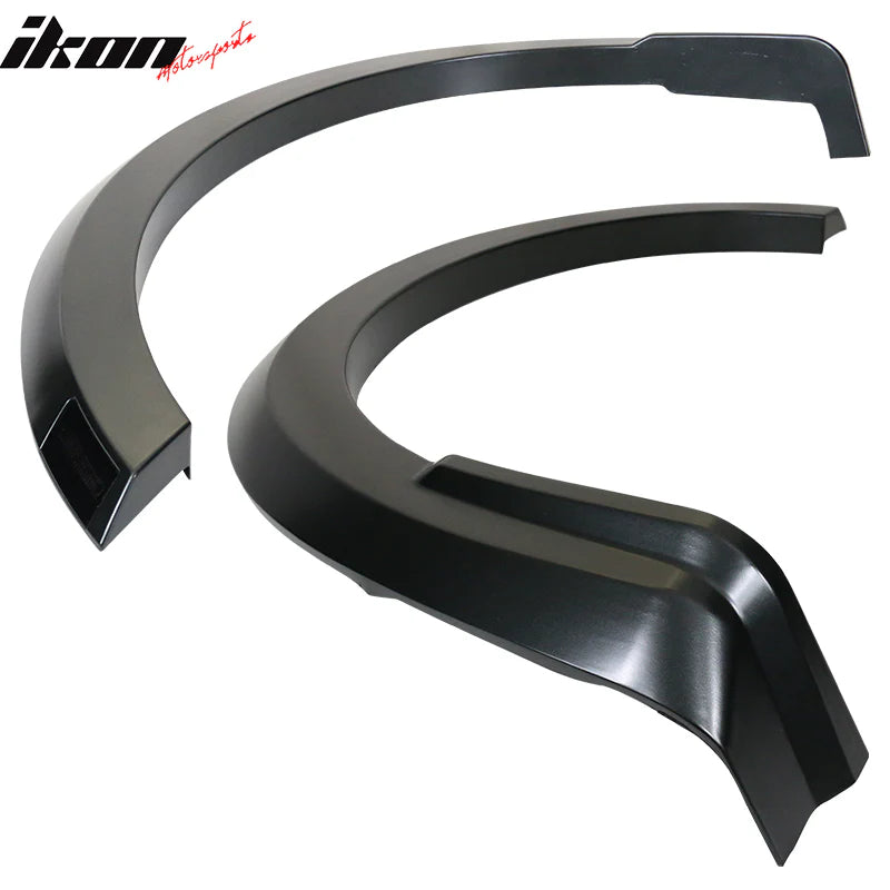 2021-2025 Ford F150 R-Style Matte Black Fender Flares - Durable PP Injection Molded Wheel Arch Covers for Off-Road Protection & Stylish Look