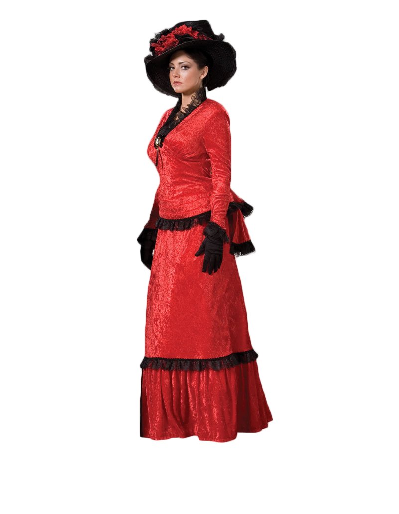 Victorian Sadie Dress for Women - Elegant Theater Costume & Historical Reenactment Outfit for Plays, Halloween, and Cosplay Events