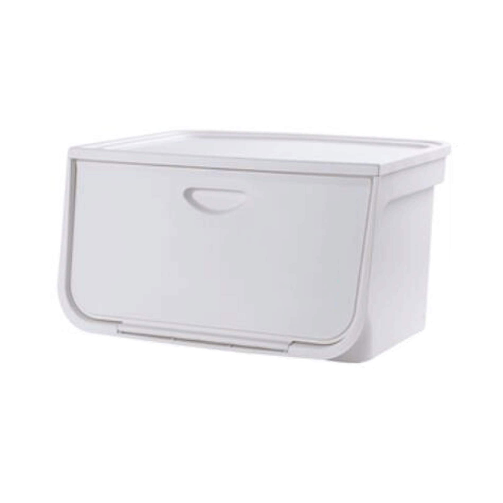 FEIMENGALL Plastic Storage Box with Front Opening - Large Capacity Foldable Organizer for Toys, Clothes, Snacks - Square & Rectangular Design (2 Sizes) - Perfect for Home, Office, and Kids Room Organization