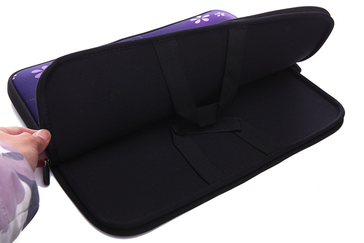 15-15.6 Inch Laptop Sleeve Case with Handle - Neoprene Protective Cover for MacBook Pro, MacBook Air, HP, Dell, Lenovo, ThinkPad, Asus, Acer - Butterfly Classic Design - Perfect for Work, Travel & School
