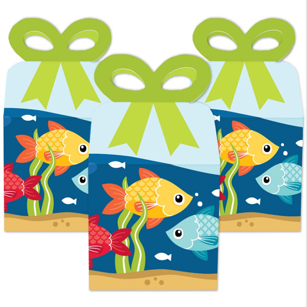 Let’s Go Fishing Gift Boxes - 12pcs Fish Theme Party Favors for Birthdays & Baby Showers
