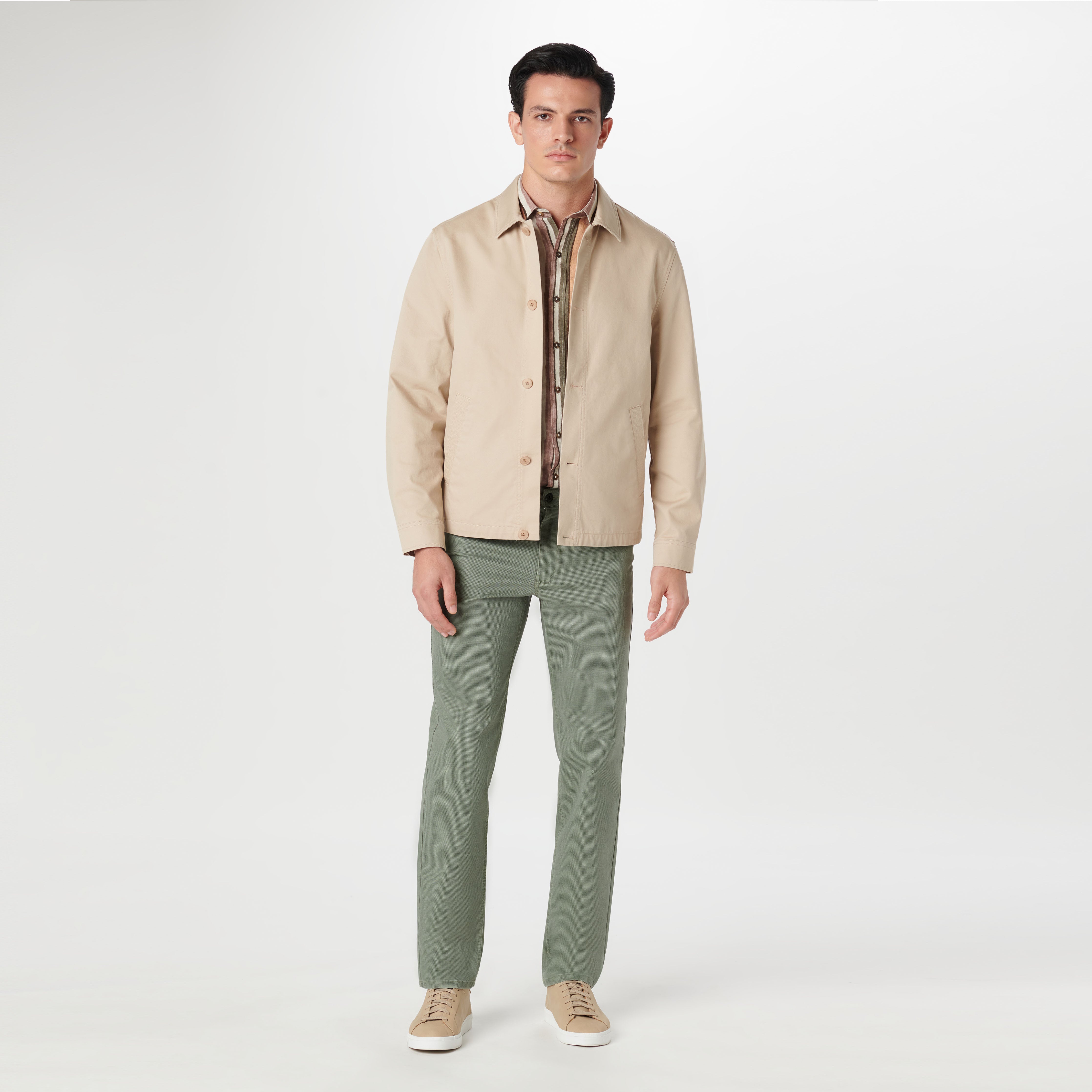 Women's Beige Blouson Jacket - Lightweight Casual Outerwear for Spring & Fall | Perfect for Work, Travel & Everyday Wear