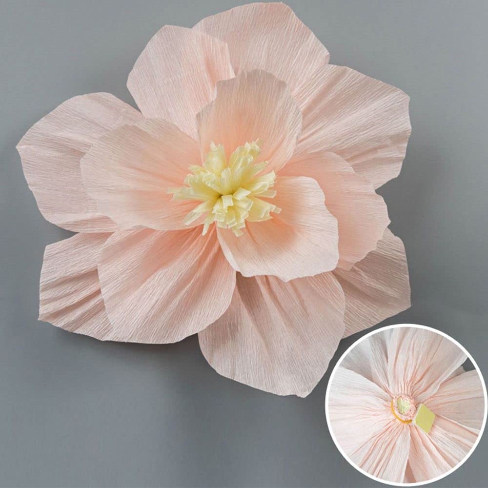 HomeSoGood 3pcs 8inch 3D Crepe Paper Flowers for DIY Wall Decor - Perfect for Kindergarten, Birthday Parties, Weddings & Home Decoration | Vibrant Party Backdrop & Event Styling