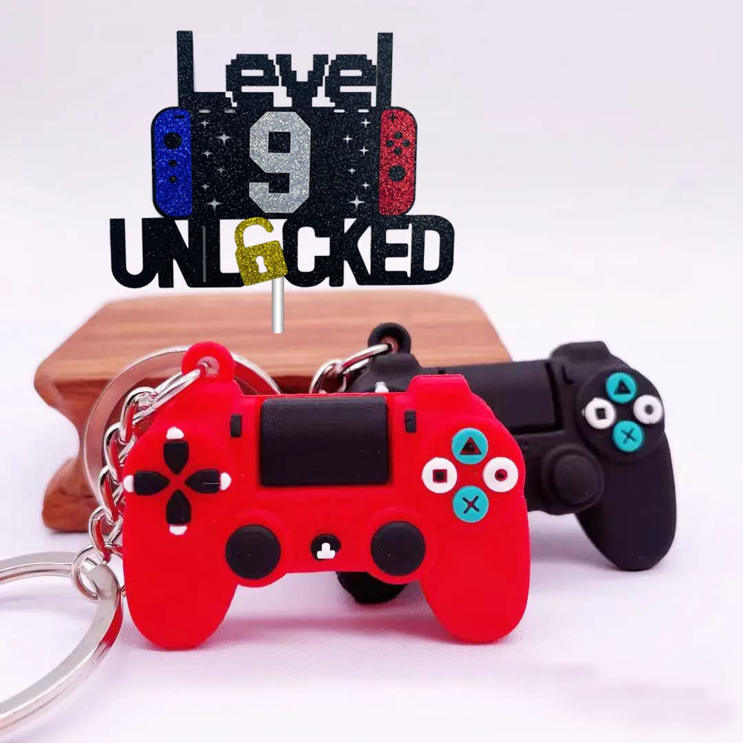 Level 9 Unlocked - Happy 9th Birthday Cake Topper for Video Game Themed Parties | Perfect for Boys & Girls Birthday Decorations | Gaming Celebration & Party Supplies