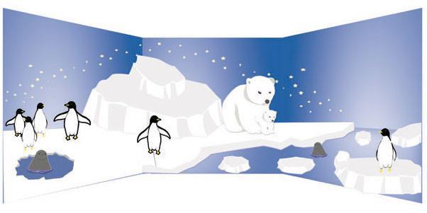 Polar Region Mural Kit Large - DIY Arctic Themed Wall Decoration for Kids Room, Classroom & Nursery | Easy-to-Apply Removable Wall Stickers for Winter Wonderland Decor