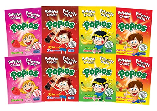 Turkish Popping Candy Variety Pack - Assorted Flavors Snack Box for Kids & Adults | International Bite-Size Candy Bars from Asia & Europe | Perfect for Parties, Gifts & Movie Nights