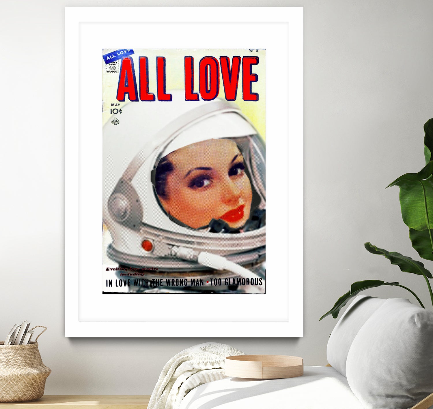 All Love Comic Book Cover - Astronaut Girl Illustration | Perfect for Sci-Fi Fans, Collectors & Gift Ideas