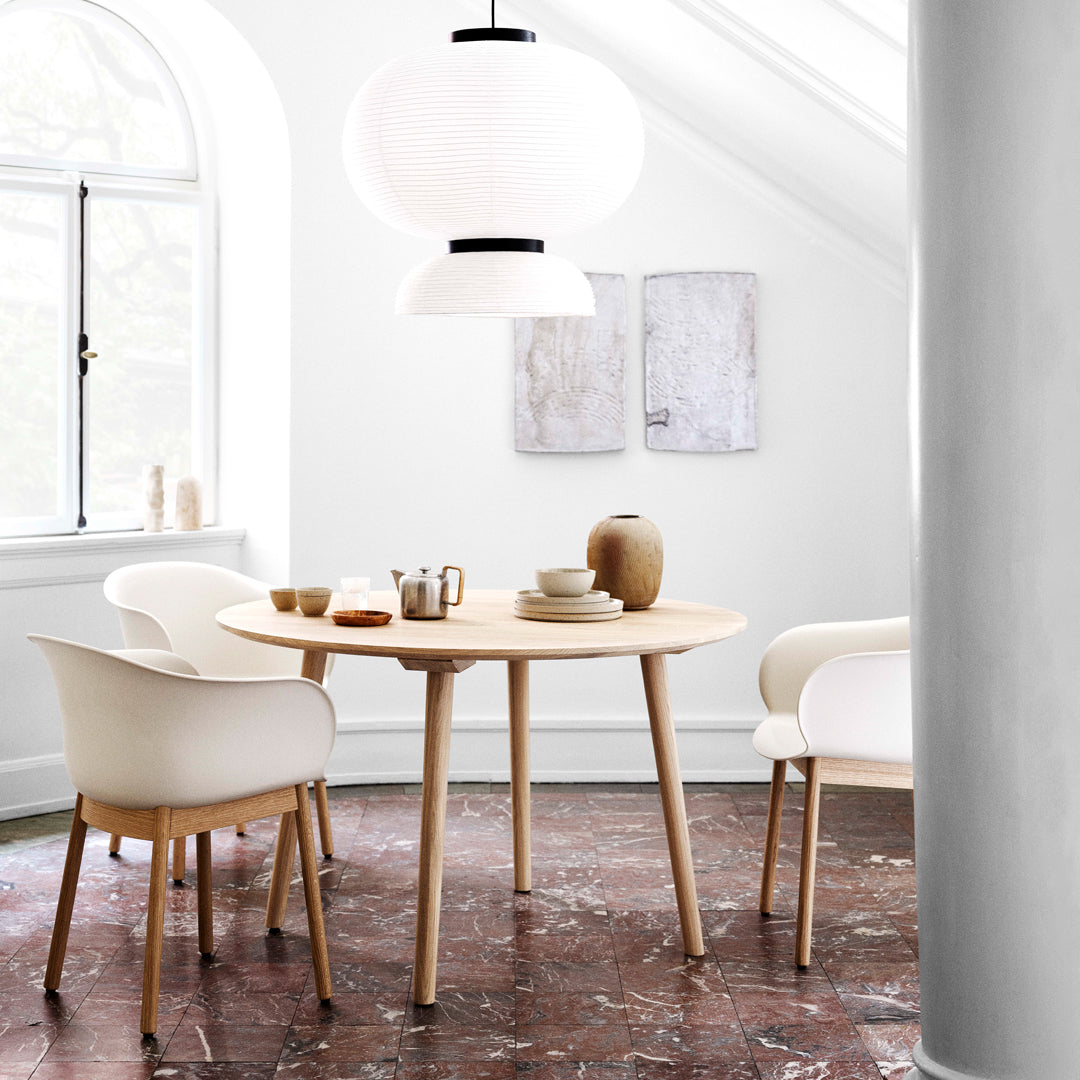 Formakami JH5 Pendant Light - Modern Paper Pendant Lamp for Dining Room, Living Room & Bedroom Lighting - Scandinavian Style Hanging Light Fixture