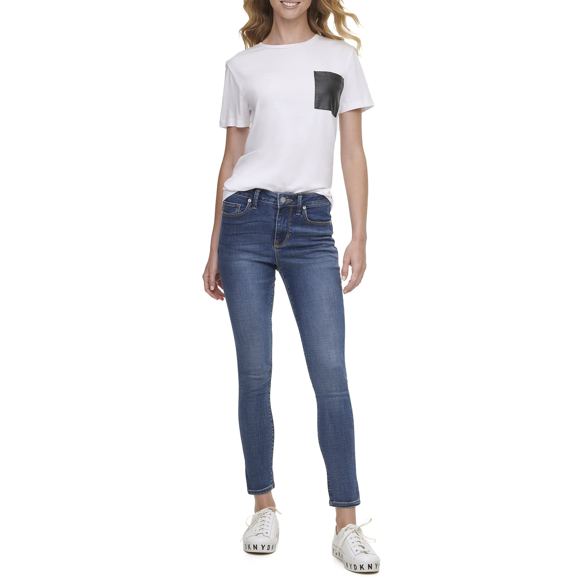 DKNY Women’s Delancey High Rise Skinny Jeans - Stretch Denim Pants for Work & Casual Wear | Slim Fit Ankle Jeans for Women | Perfect for Office, Date Night & Everyday Outfits