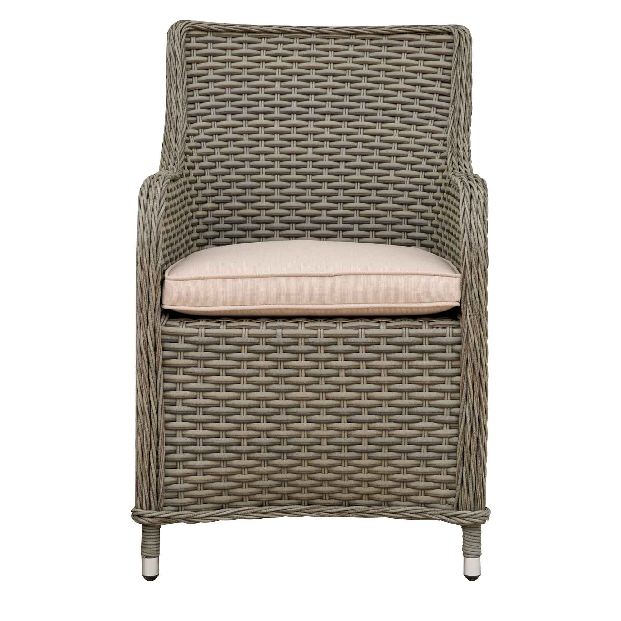Premium Chester Rattan Wicker Garden Dining Chairs with Cushions - Weather-Resistant Brown Patio Furniture for Outdoor Dining & Backyard Relaxation | Set of 2 DG64