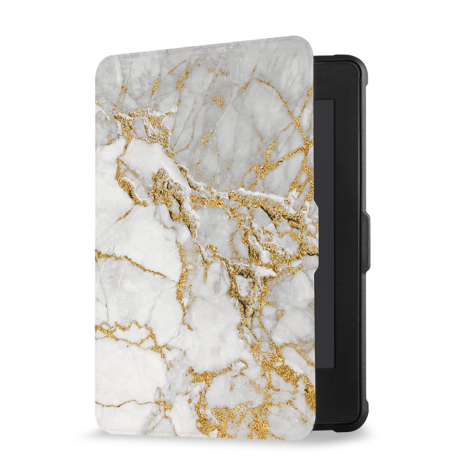 Premium Marble Gold Kindle Case - Slim Protective Cover for Kindle E-Reader | Perfect for Reading at Home, Travel & Commuting