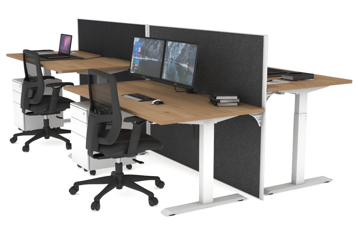 Adjustable Height 4-Person Workbench - 1200L x 800W with Cable Management | Perfect for Office, Workshop & Garage Workspaces