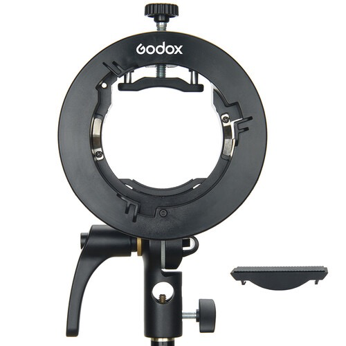 Godox S2 Speedlite Bracket for Bowens Mount - Universal Flash Bracket for Studio Photography, Portrait & Product Shooting - Perfect for Canon, Nikon, Sony DSLR Cameras
